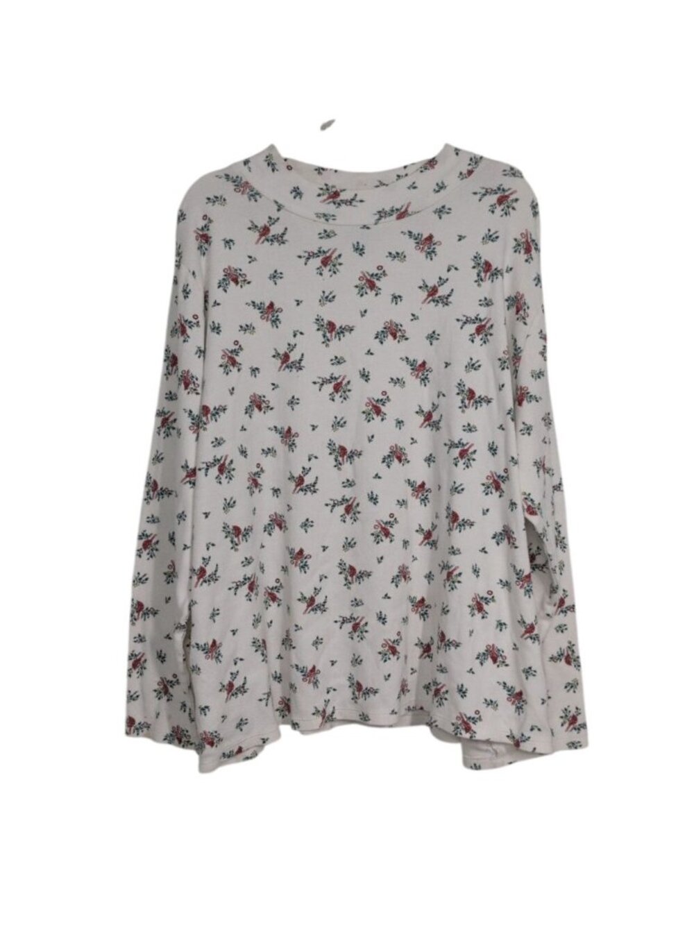 Croft & Barrow Cardinal Shirt Womens Plus Size 2X Grandma Cabin Christmas Holida